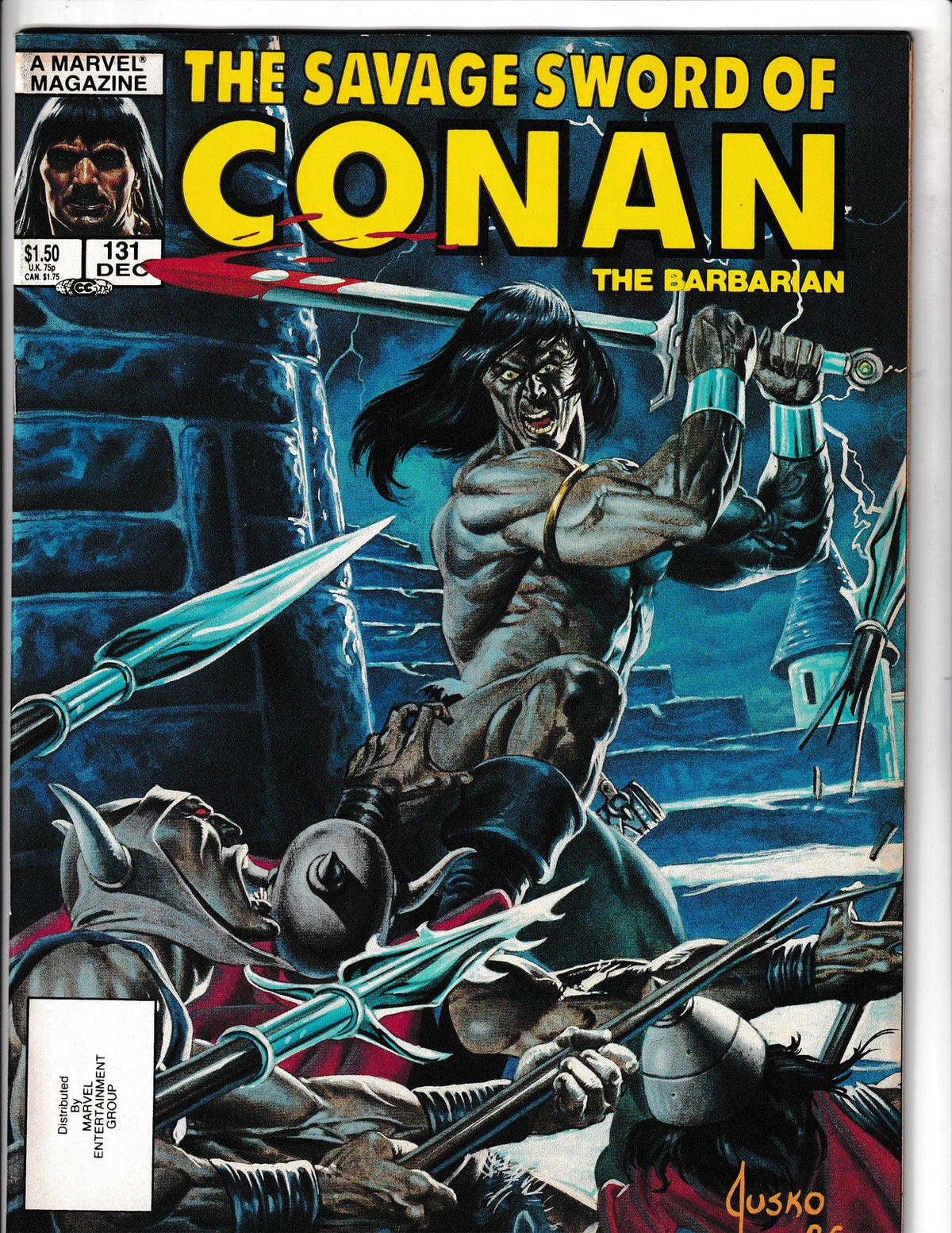 Savage Sword of Conan #131 (1986) the Barbarian Curtis Comics