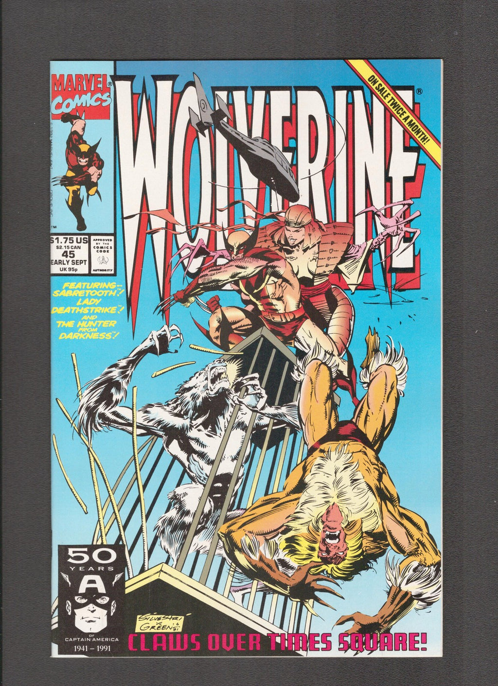 Wolverine #45 (1991) Larry Hama, Marc Silvestri Marvel Comics
