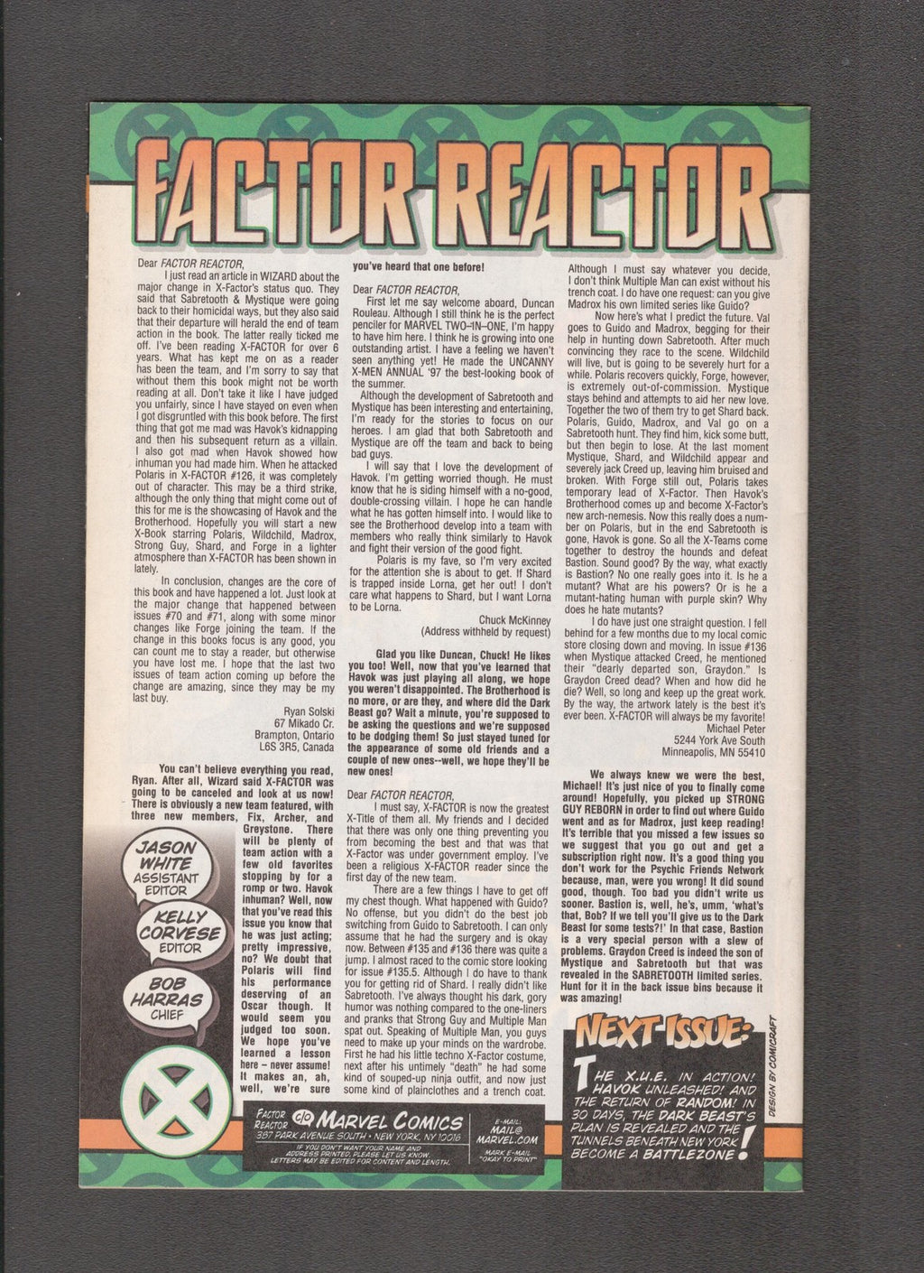 X-Factor #143 (1997) Marvel Comics