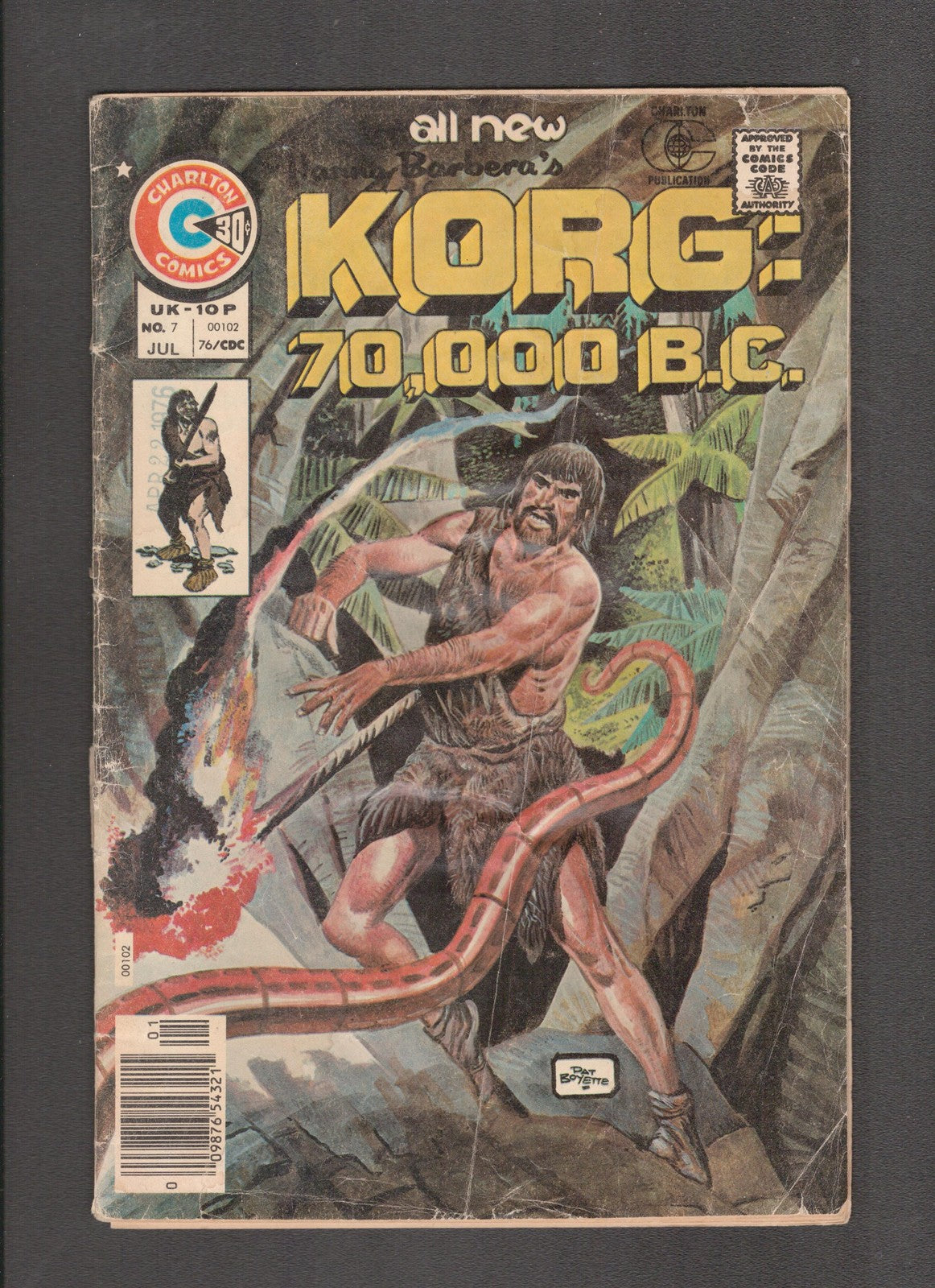 Korg: 70,000 B.C #7 (1976) Charlton Comics