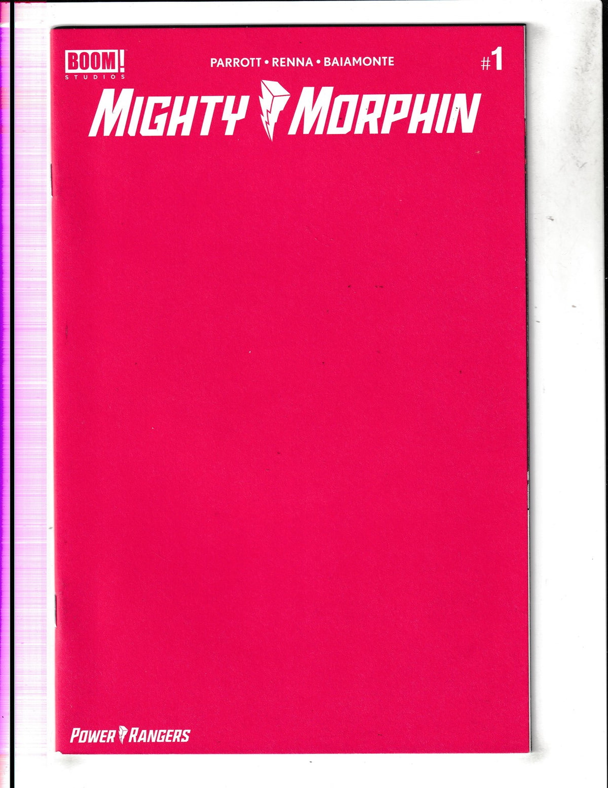 Mighty Morphin #1 (2020) Blank Red Cover BOOM! Comics