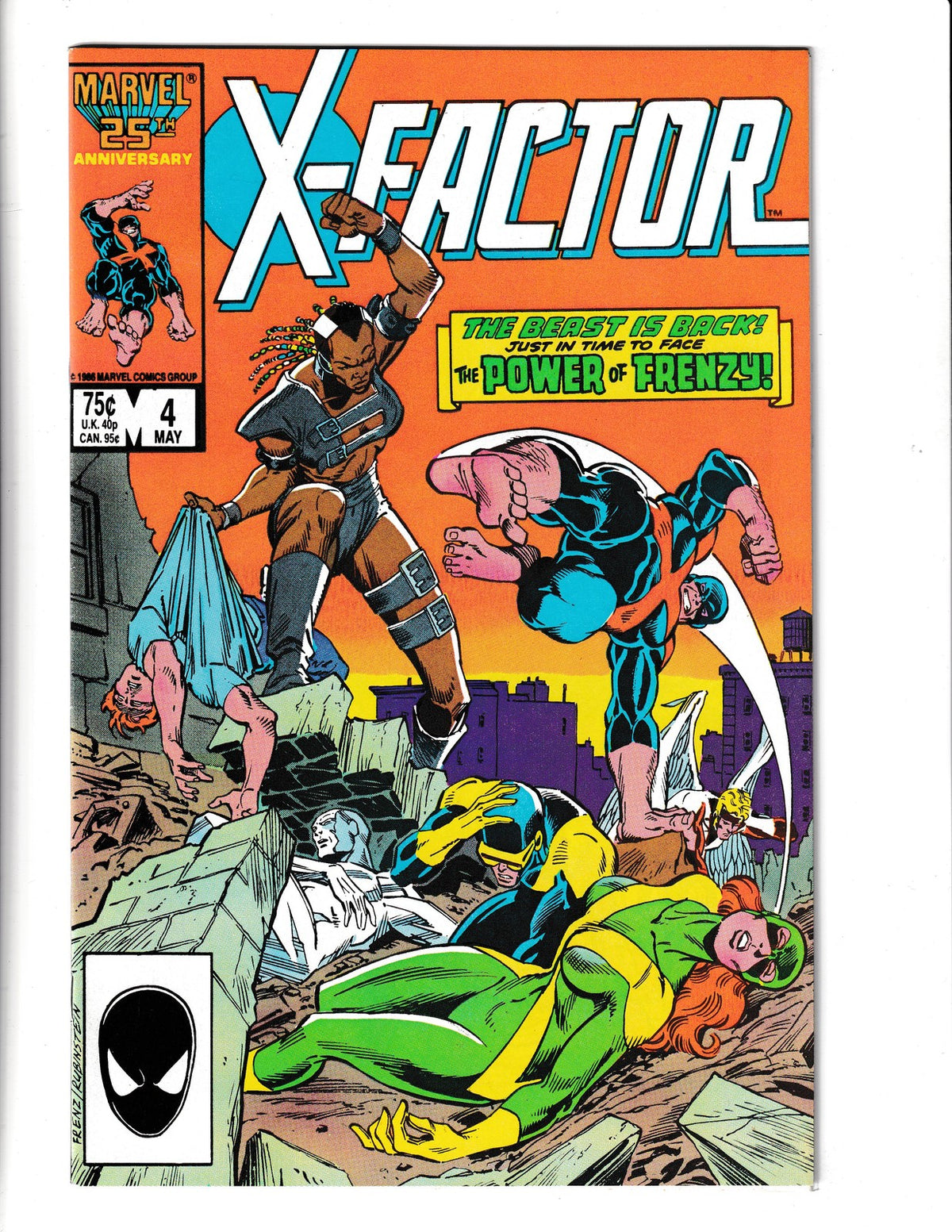 X-Factor #4 (1986) 1st App of Frenzy Marvel Comics