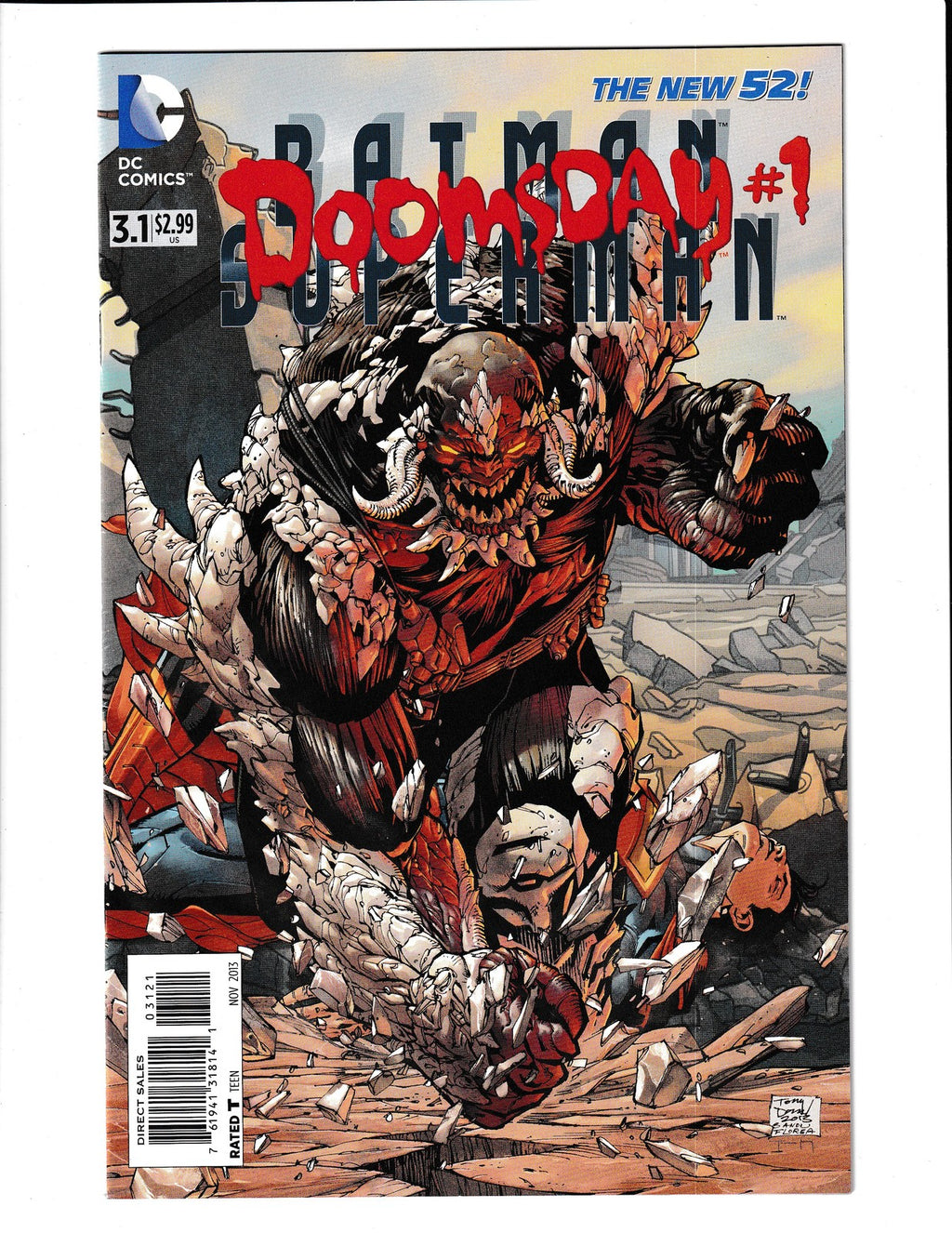 Batman/Superman #3.1 (2013) Doomsday Lenticular Cover DC Comics
