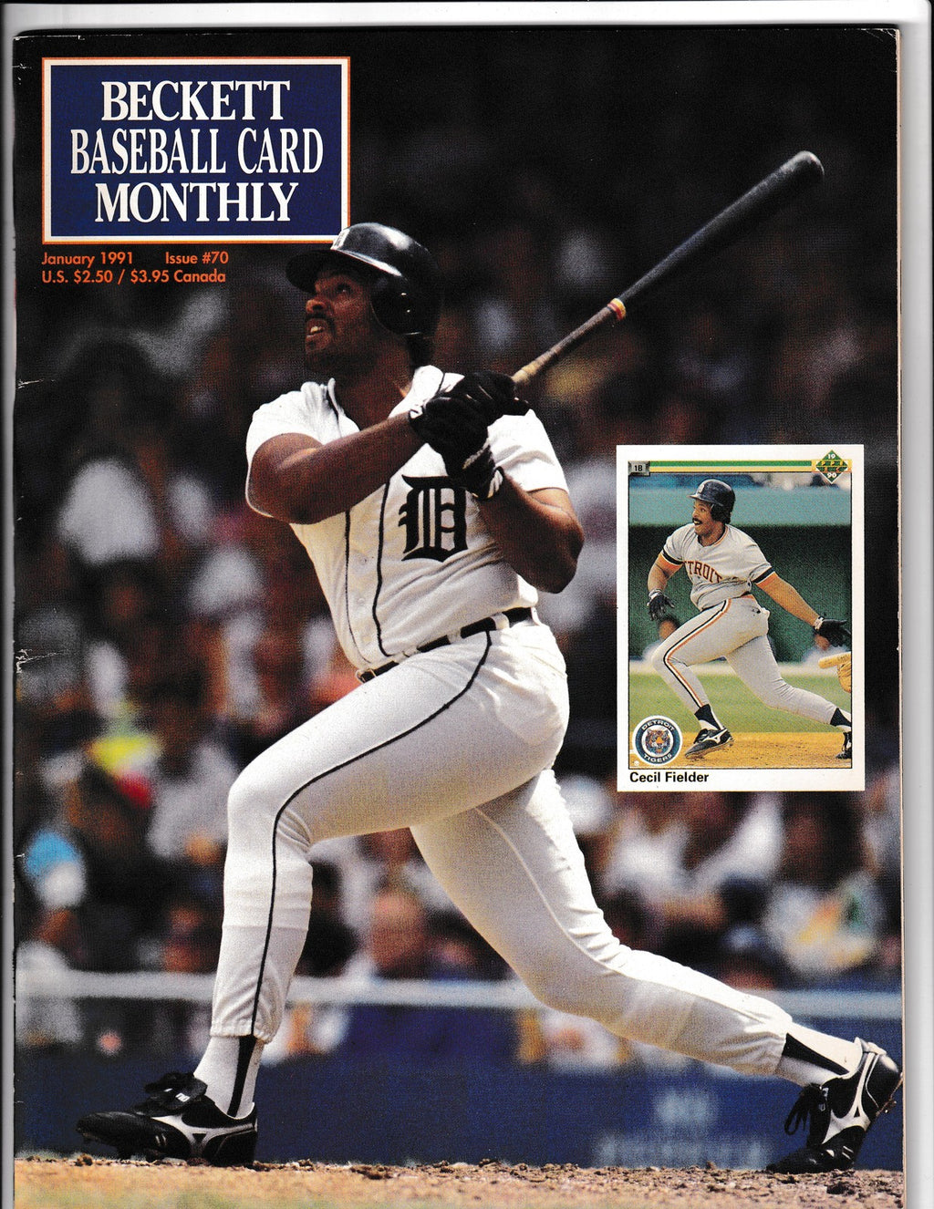 Beckett Baseball Monthly #70 (1991) Cecil Fielder Jan 1991 Beckett Comics