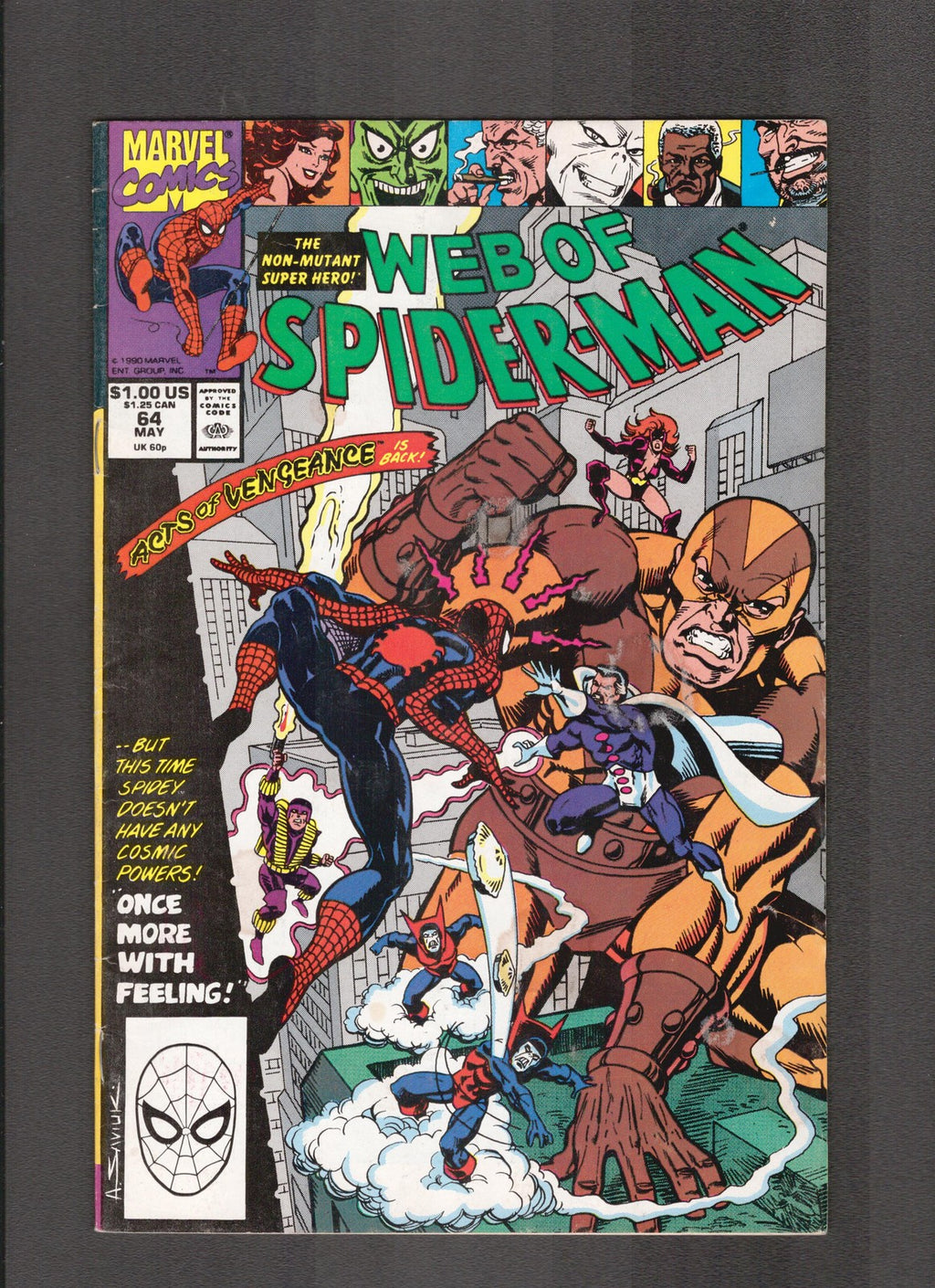 Web of Spider-Man #64 (1990) Alex Saviuk Marvel Comics
