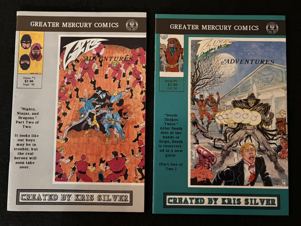 Grips Adventures - Complete Set #1-8 (1990-91) Greater Mercury Comics