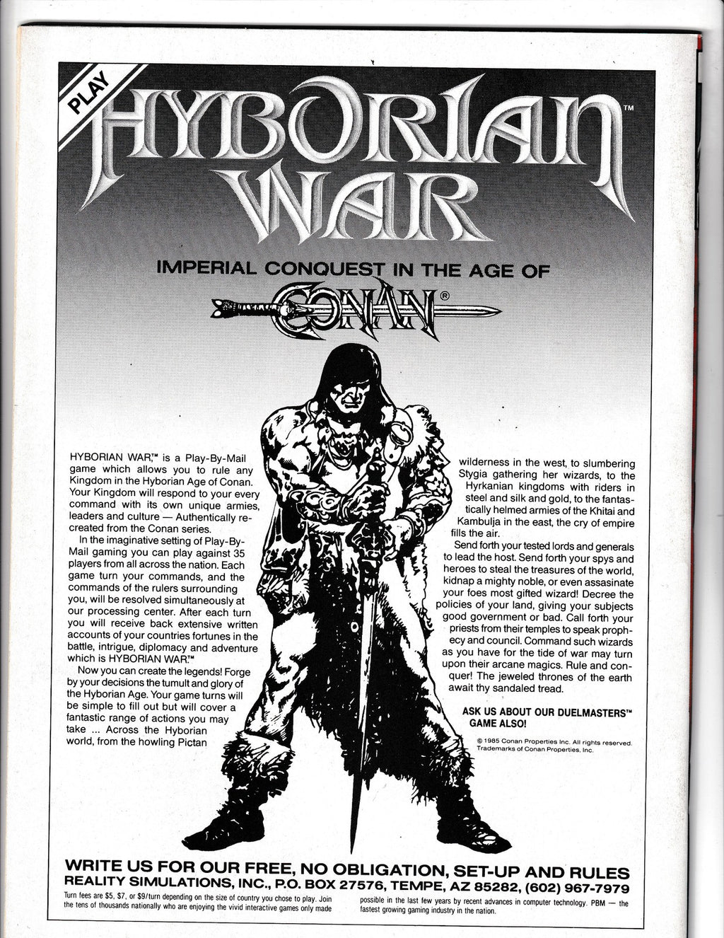 Savage Sword of Conan #149 (1988) the Barbarian Curtis Comics