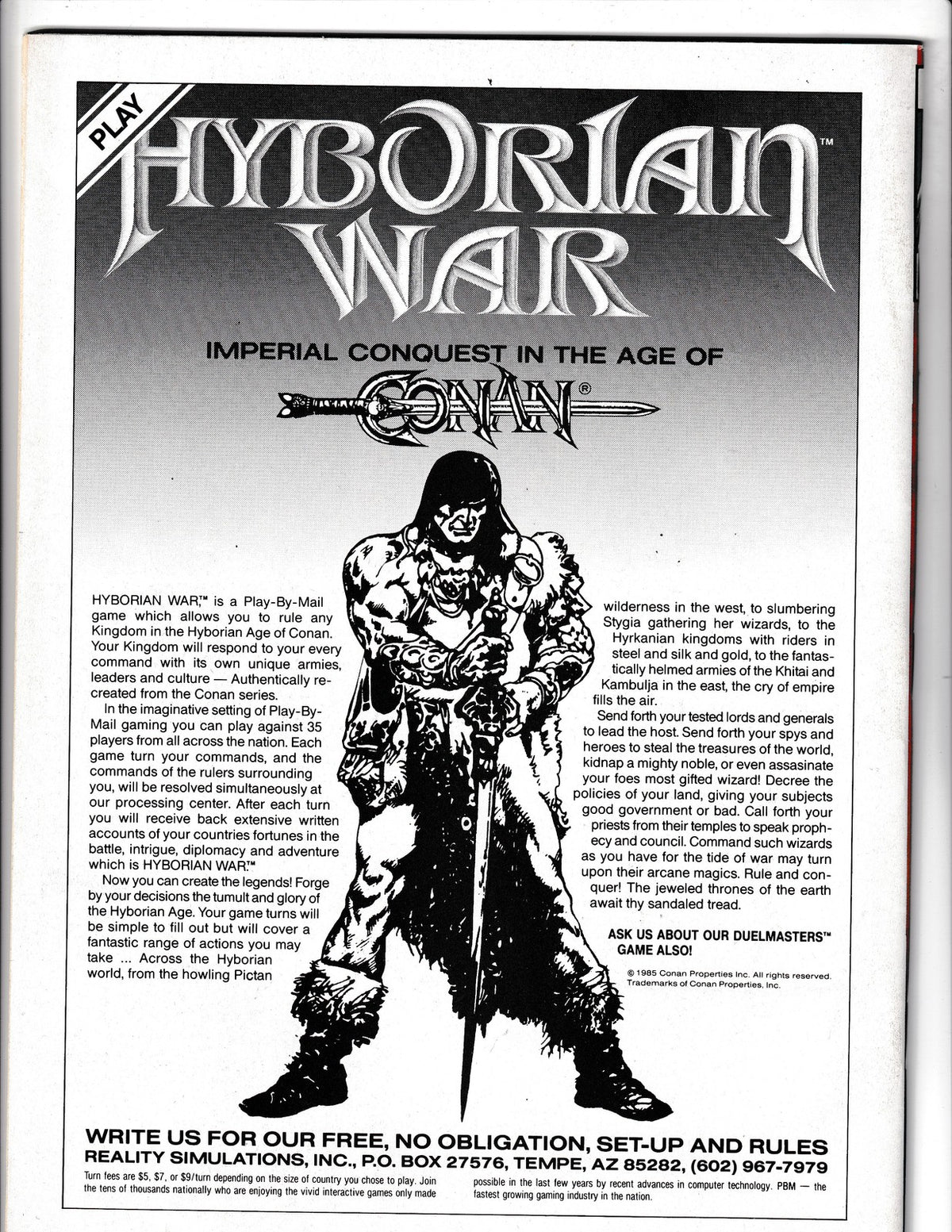Savage Sword of Conan #149 (1988) the Barbarian Curtis Comics