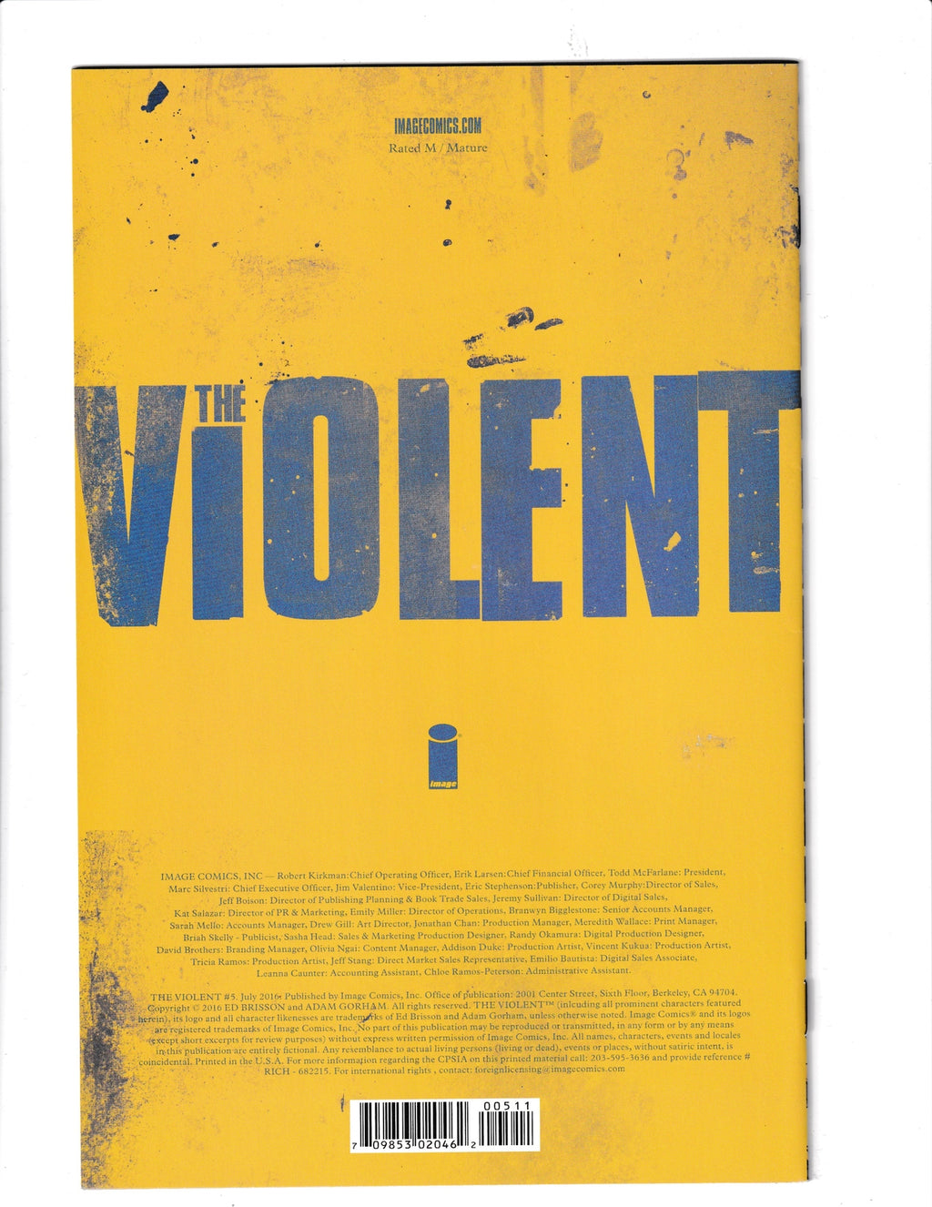 Violent #5 (2016) Image Comics SKU:1187