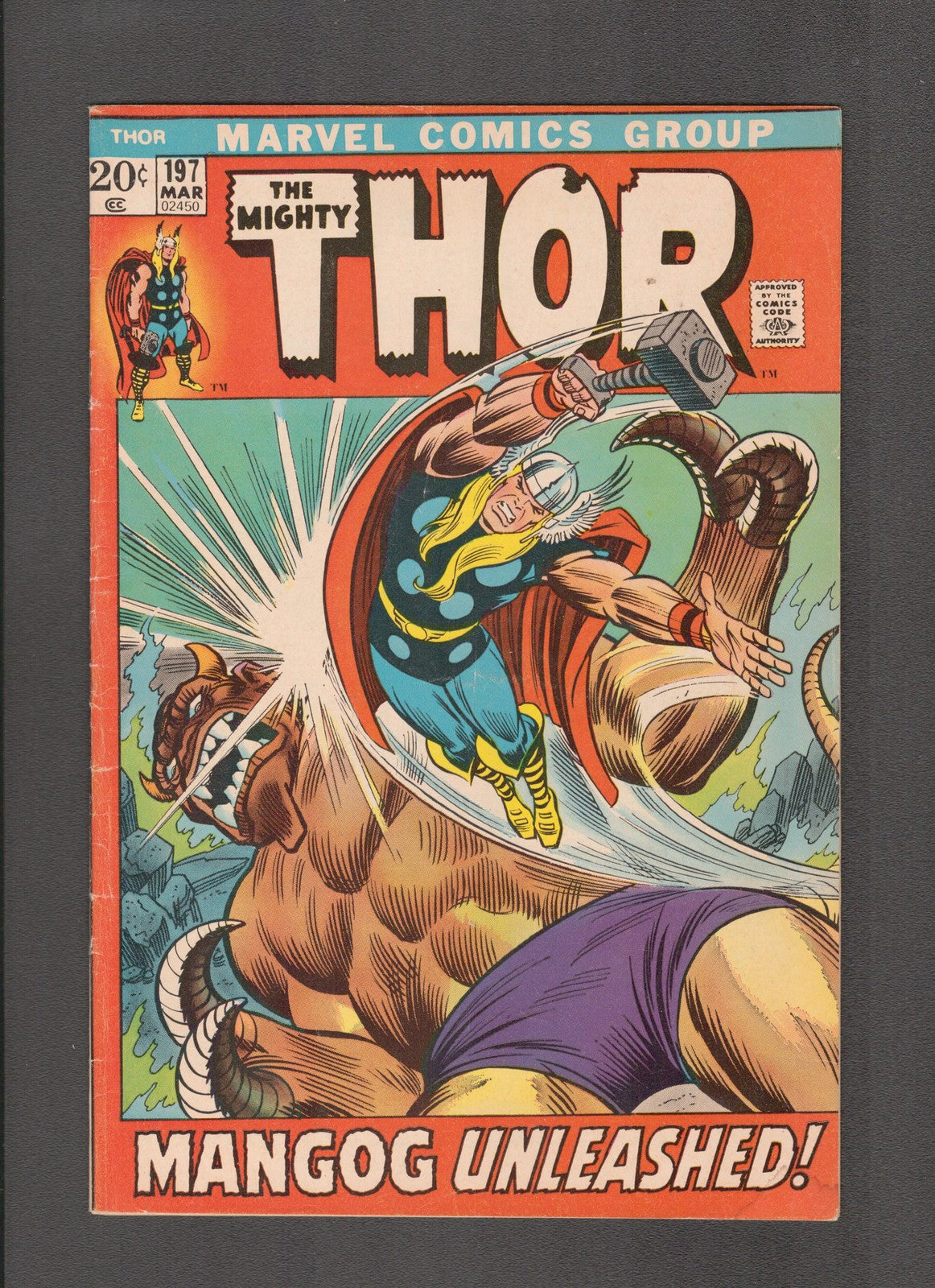 Thor #197 (1972) Stan Lee, Art Simek, John Buscema Marvel Comics
