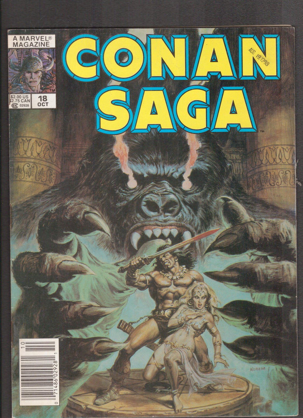 Conan Saga #18 (1988) Earl Norem Marvel Comics