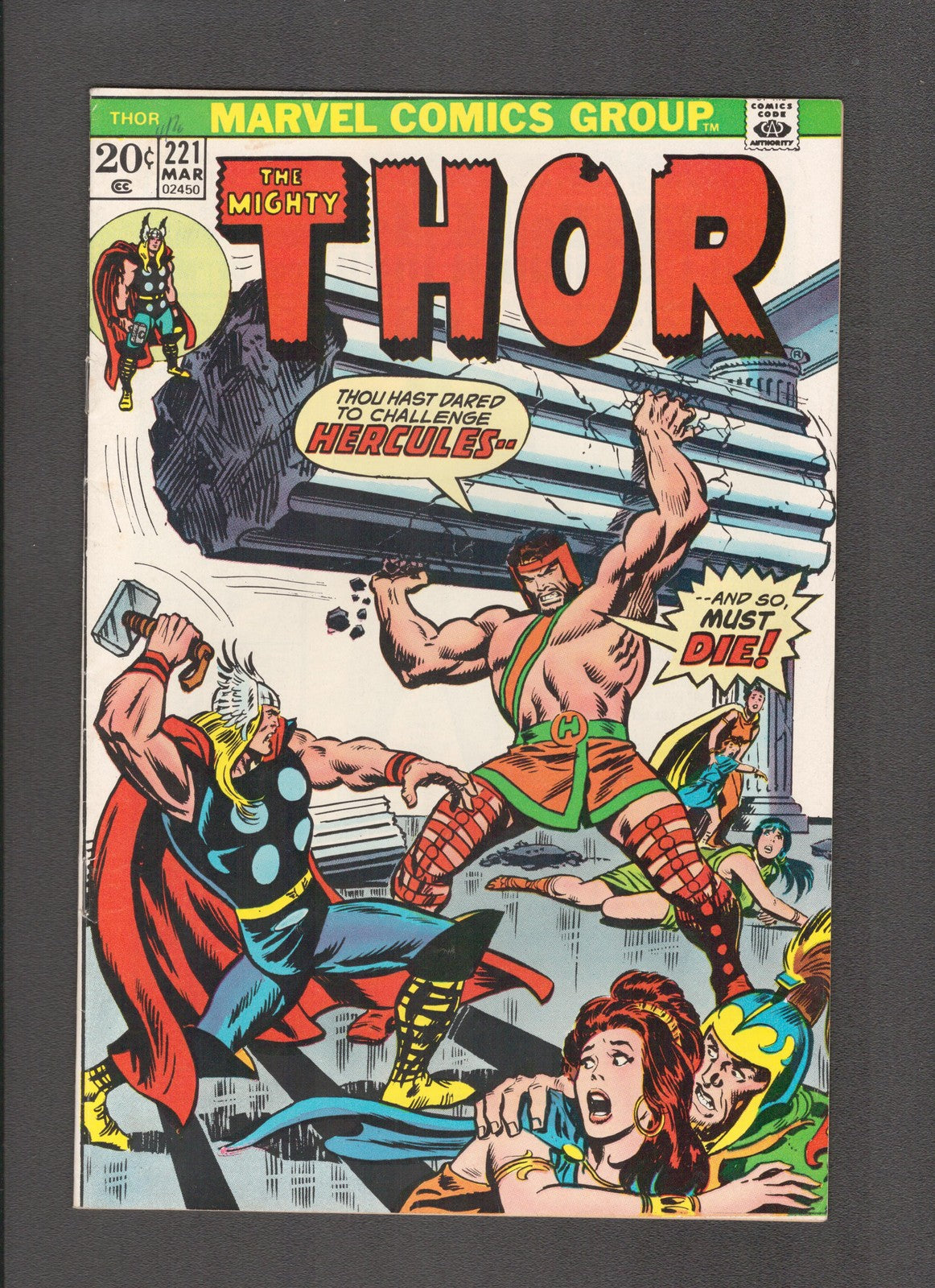 Thor #221 (1974) MVS Stamp #1 Spider-Man Marvel Comics