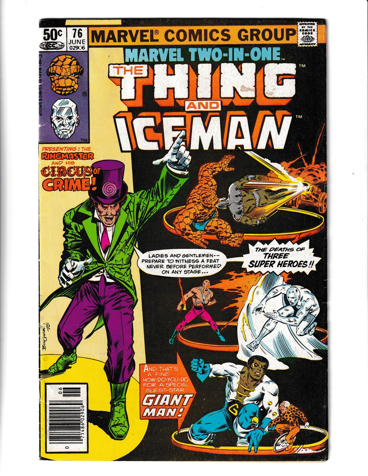 Marvel Two-In-One #76 (1981) Thing and Iceman Marvel Comics SKU:2438