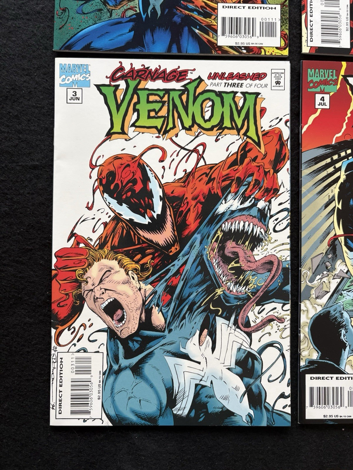 Venom: Carnage Unleashed #1-4 (1995) Complete Series Set of 4 Marvel Comics