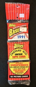 Fleer Baseball 1991 SEALED UNOPENED RACK PACK - 45 cards