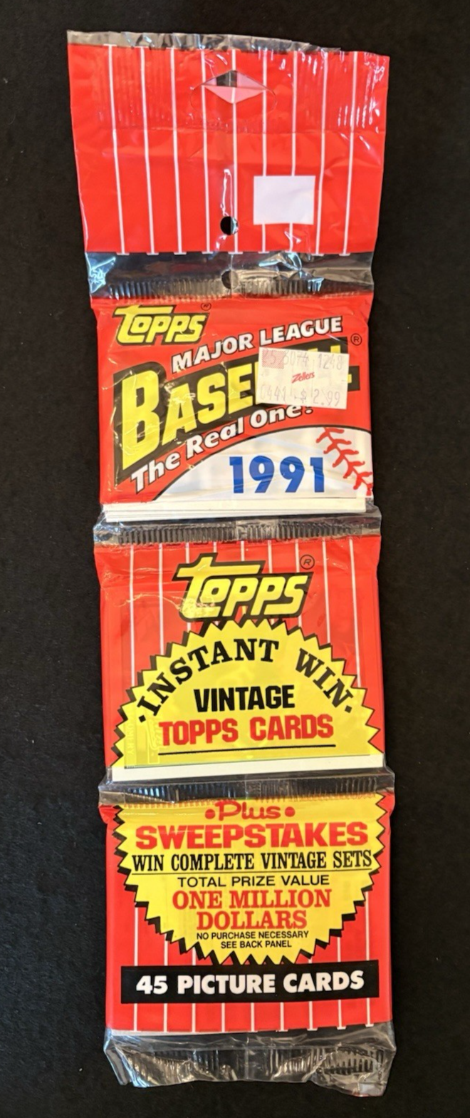 Fleer Baseball 1991 SEALED UNOPENED RACK PACK - 45 cards