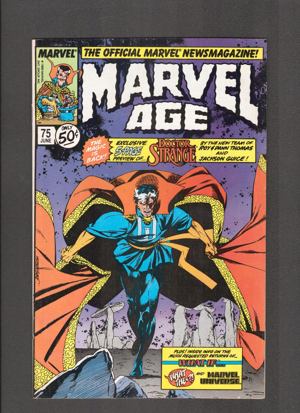 Marvel Age #75 (1989) Doctor Strange Marvel Comics