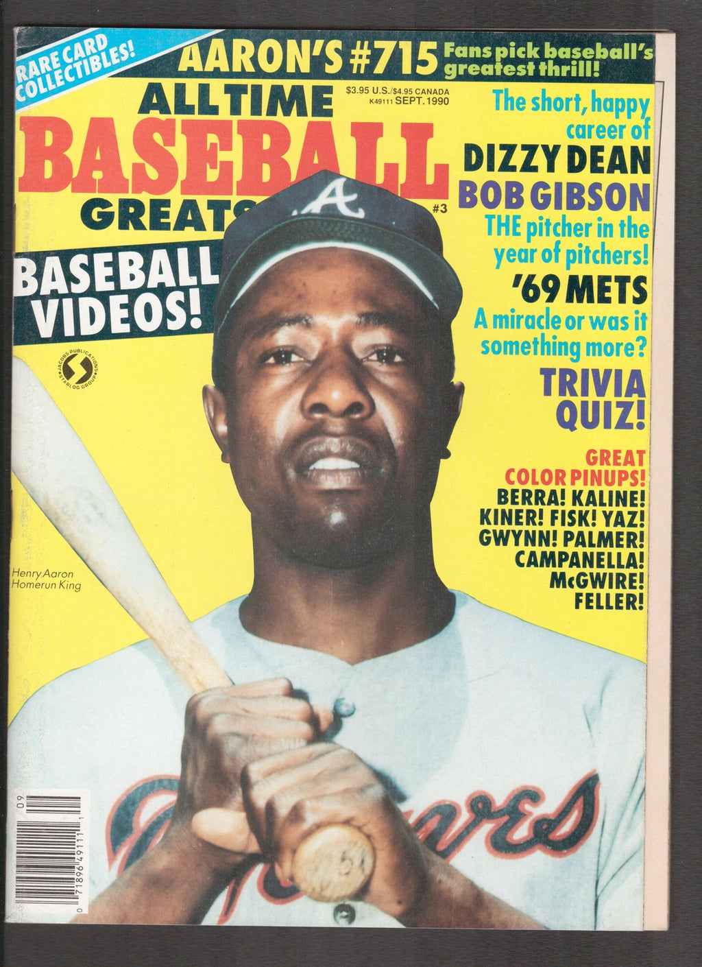 All-Time Baseball Greats #3 (1990) Hank Aaron  Starlog Comics
