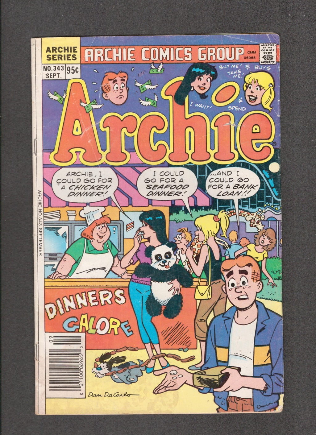 Archie #343 (1986) Dan DeCarlo Archie Comics