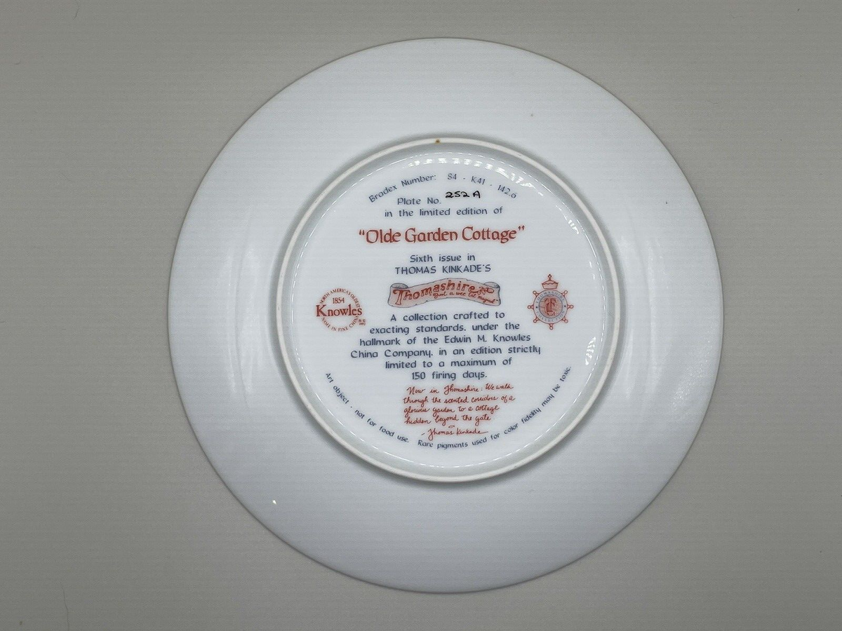Complete Set of 6 Plates Thomas Kinkade's "Thomashire" - Bradex 84-K41-142