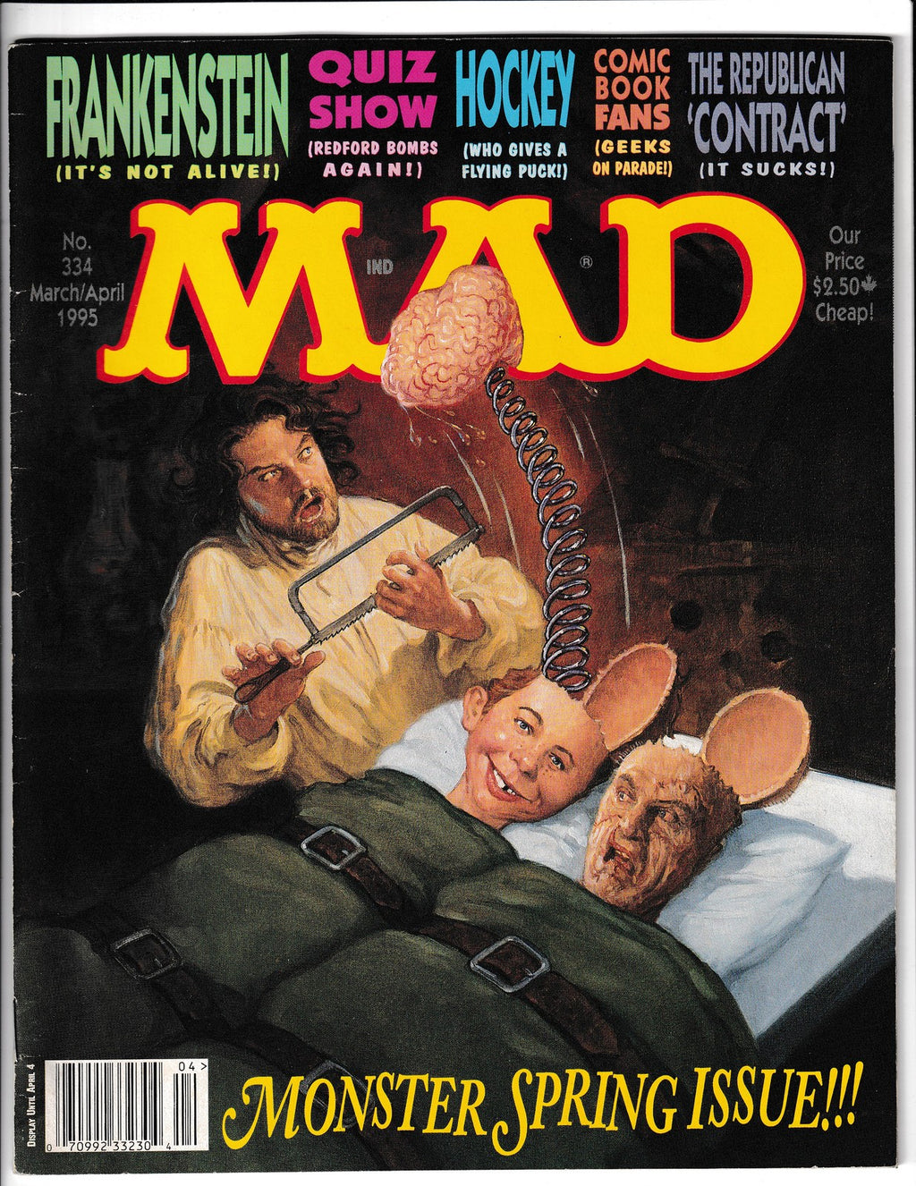 MAD Magazine #334 (1995) Frankenstein Cover EC Publications Comics