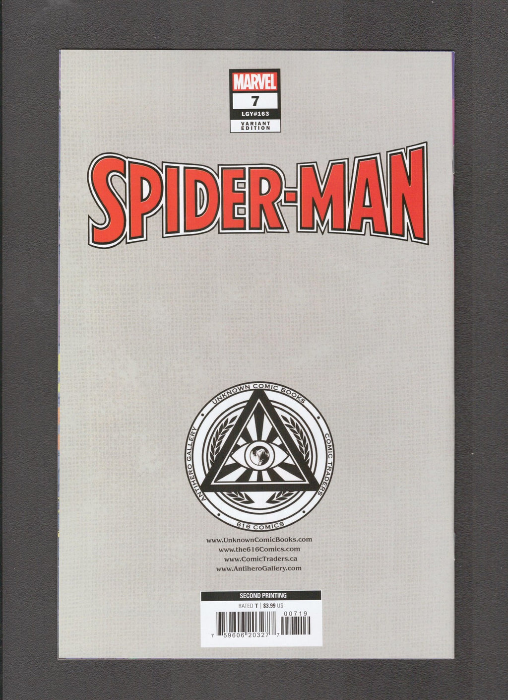 Spider-Man #7 2nd Print Illum-A (2023) Baldari Variant Marvel Comics