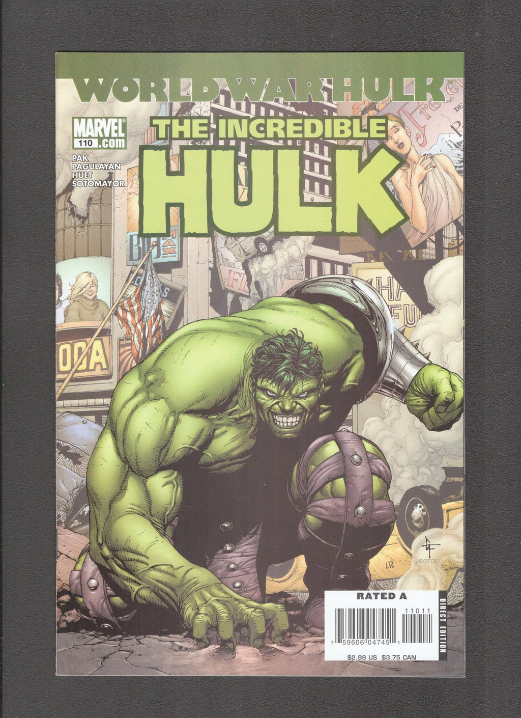 Hulk #110 (2007) Gary Frank Cover Marvel Comics