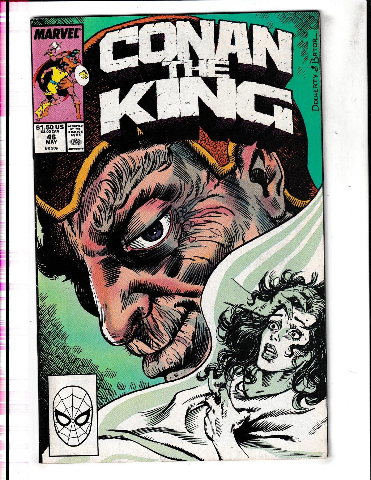 Conan the King #46 (1988) Mike Docherty Cover Marvel Comics