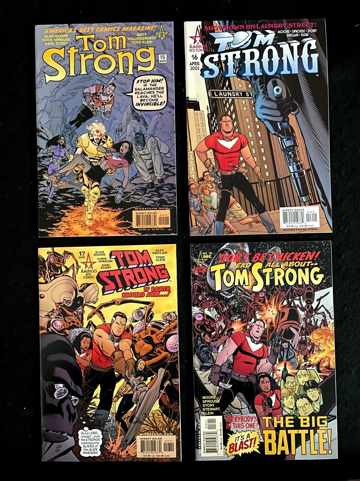Lot of 4 - Tom Strong 2002 #15 thru 18 HIGHER GRADE
