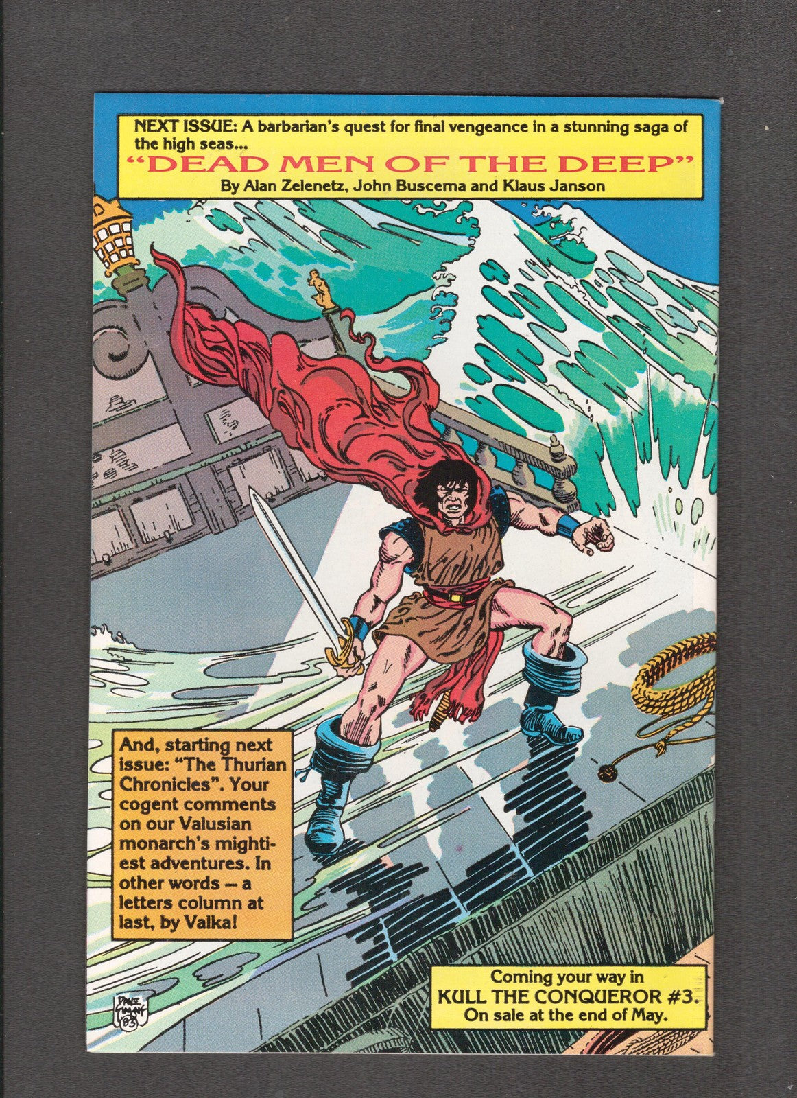 Kull The Conqueror #2 (1983) Buscema, Morelli Marvel Comics