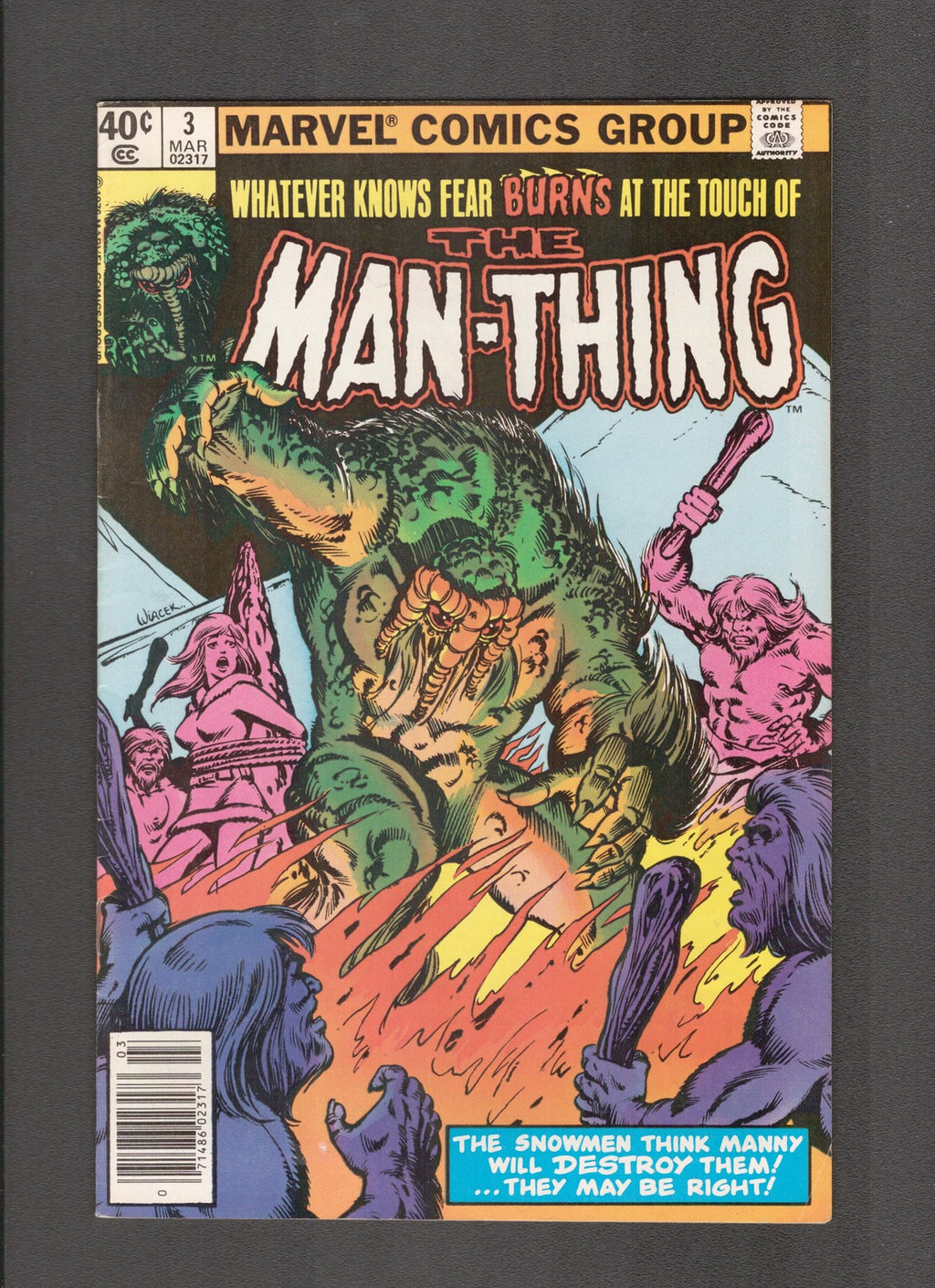 Man-Thing #3 (1980) Bob Wiacek - Jim Mooney Marvel Comics