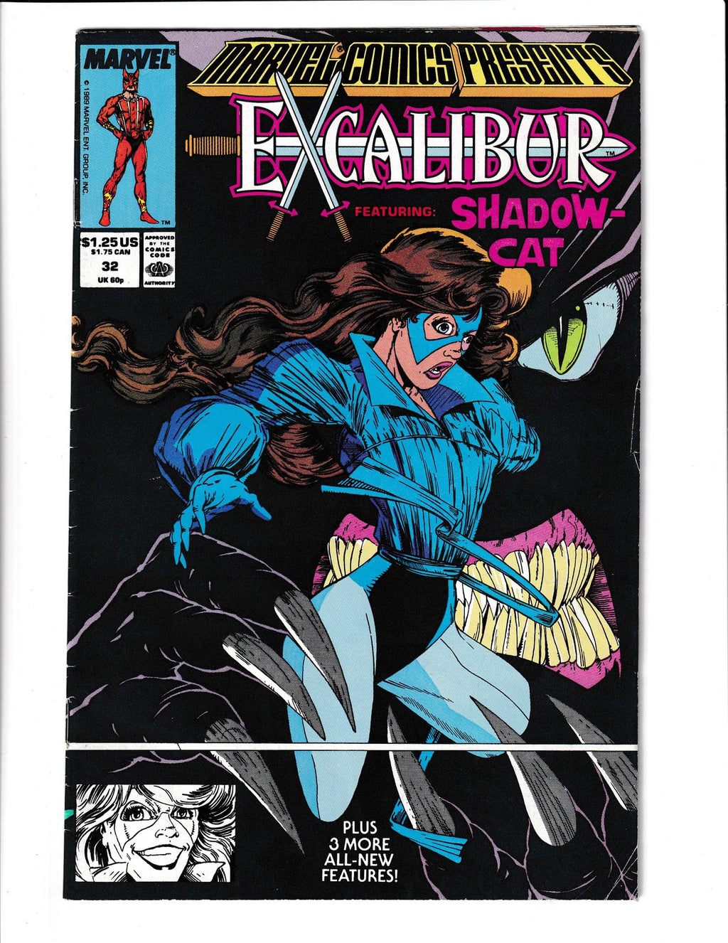 Marvel Comics Presents #32 (1989) Excalibur feat Shadow Cat Marvel Comics