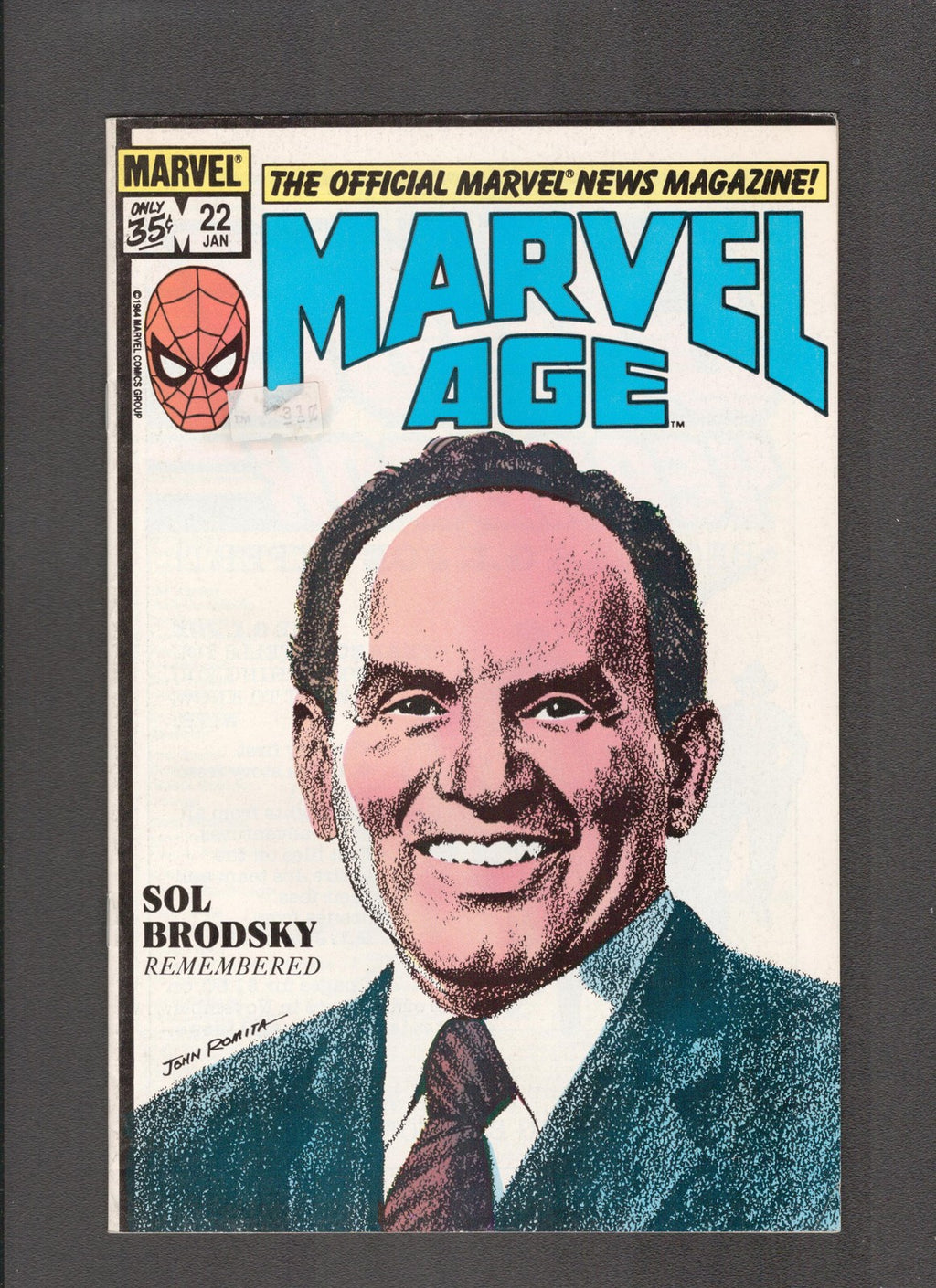 Marvel Age #22 (1985) Saul Brodsky Remembered Marvel Comics