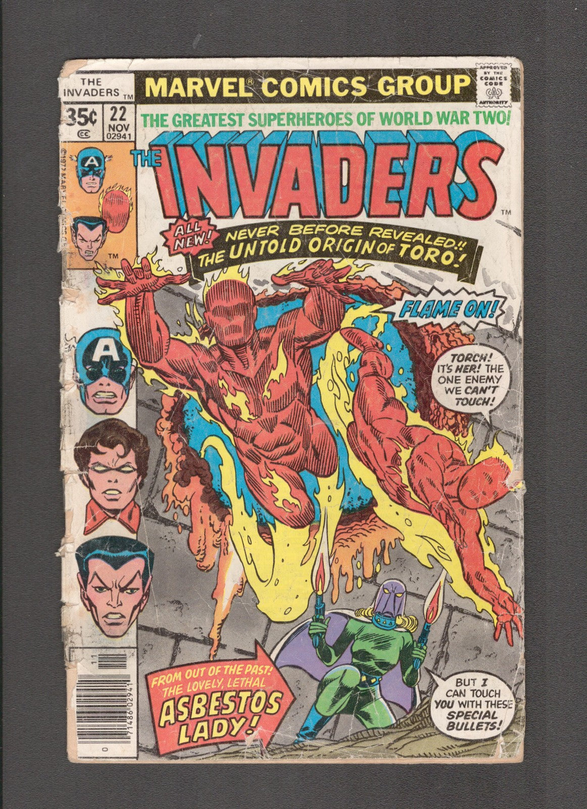 Invaders #22 (1977) LOW GRADE Marvel Comics