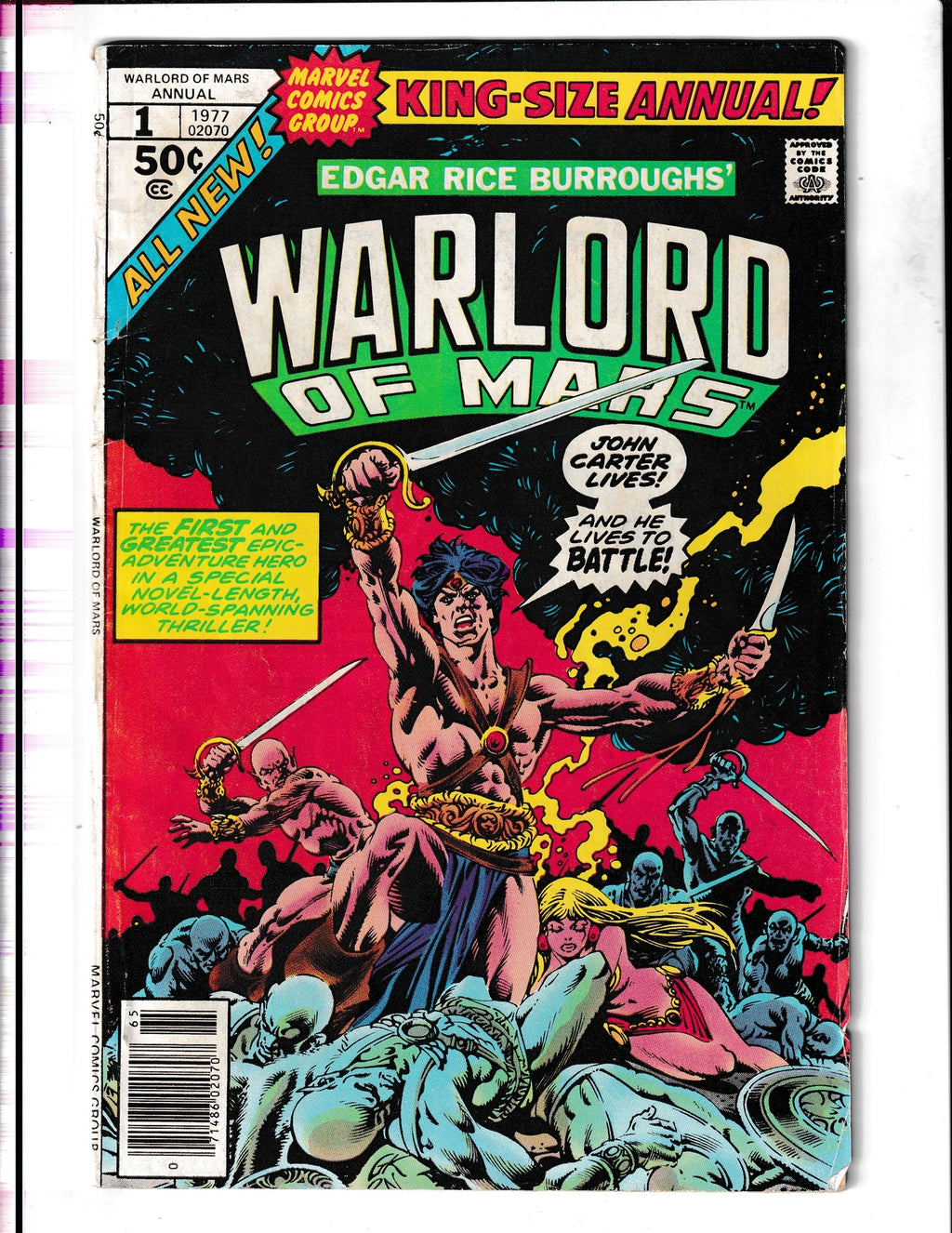 John Carter, Warlord of Mars Annual #1 (1977) Marvel Comics SKU:1593