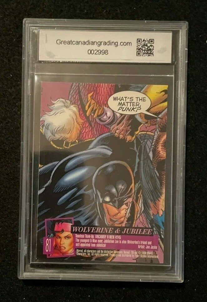 1996 Fleer Ultra X-Men #86 GCG 9.5 "Wolverine & Jubilee"
