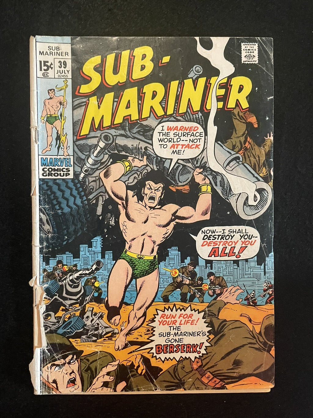 Sub-Mariner #39 (1971) Reader's Copy - Bronze Age Marvel Comics