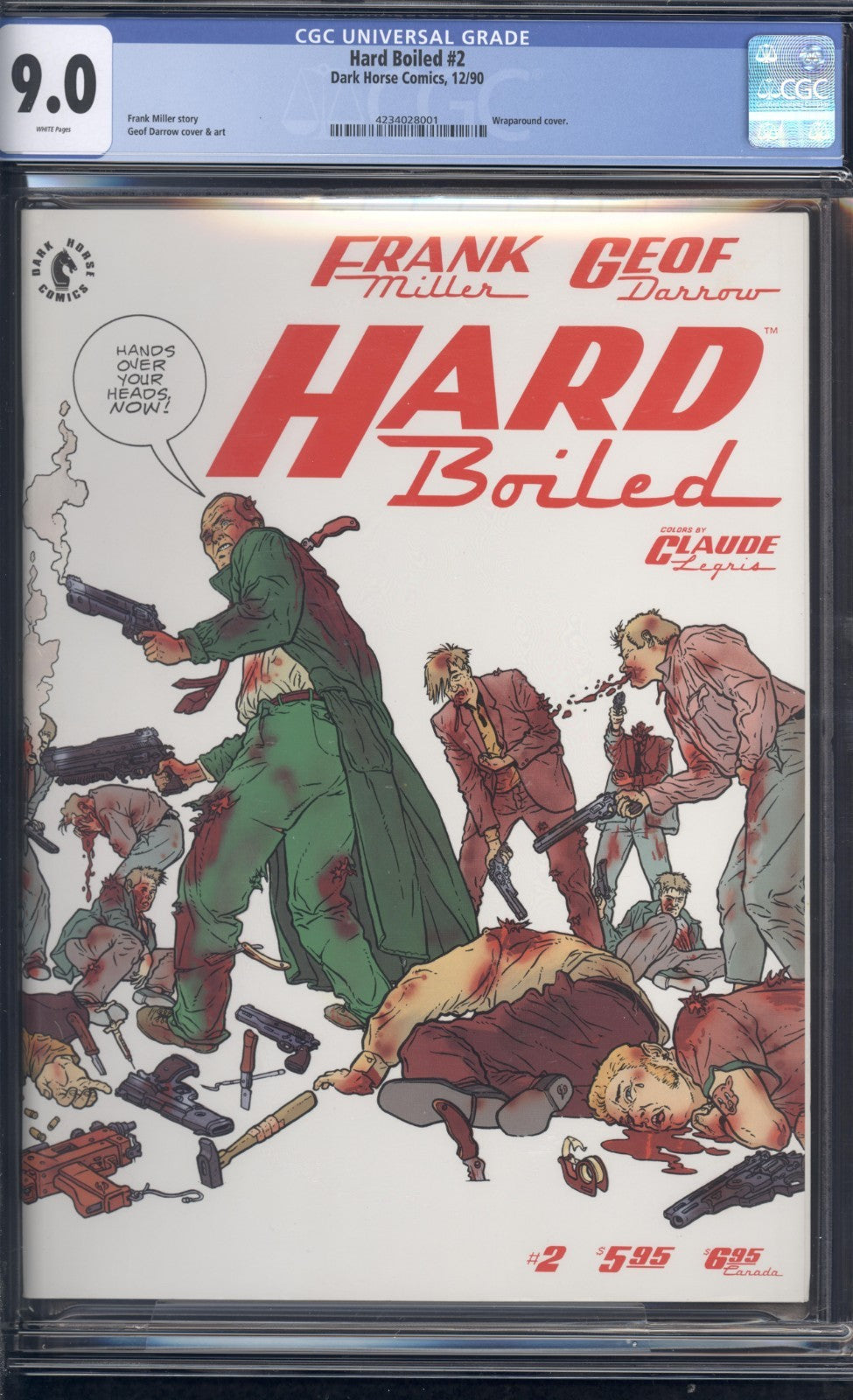 Hard Boiled #2 CGC 9.0 (1990) Frank Miller Graded Magazine Dark Horse Comics