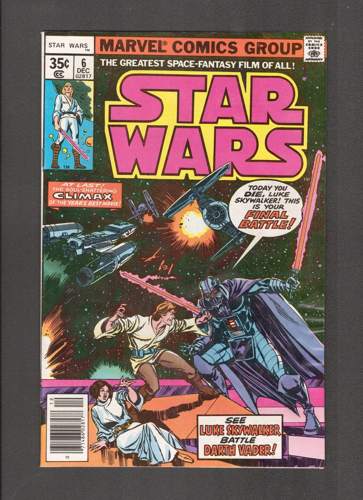 Star Wars #6 (1977) A New Hope Adaptation Pt. 6 Marvel Comics