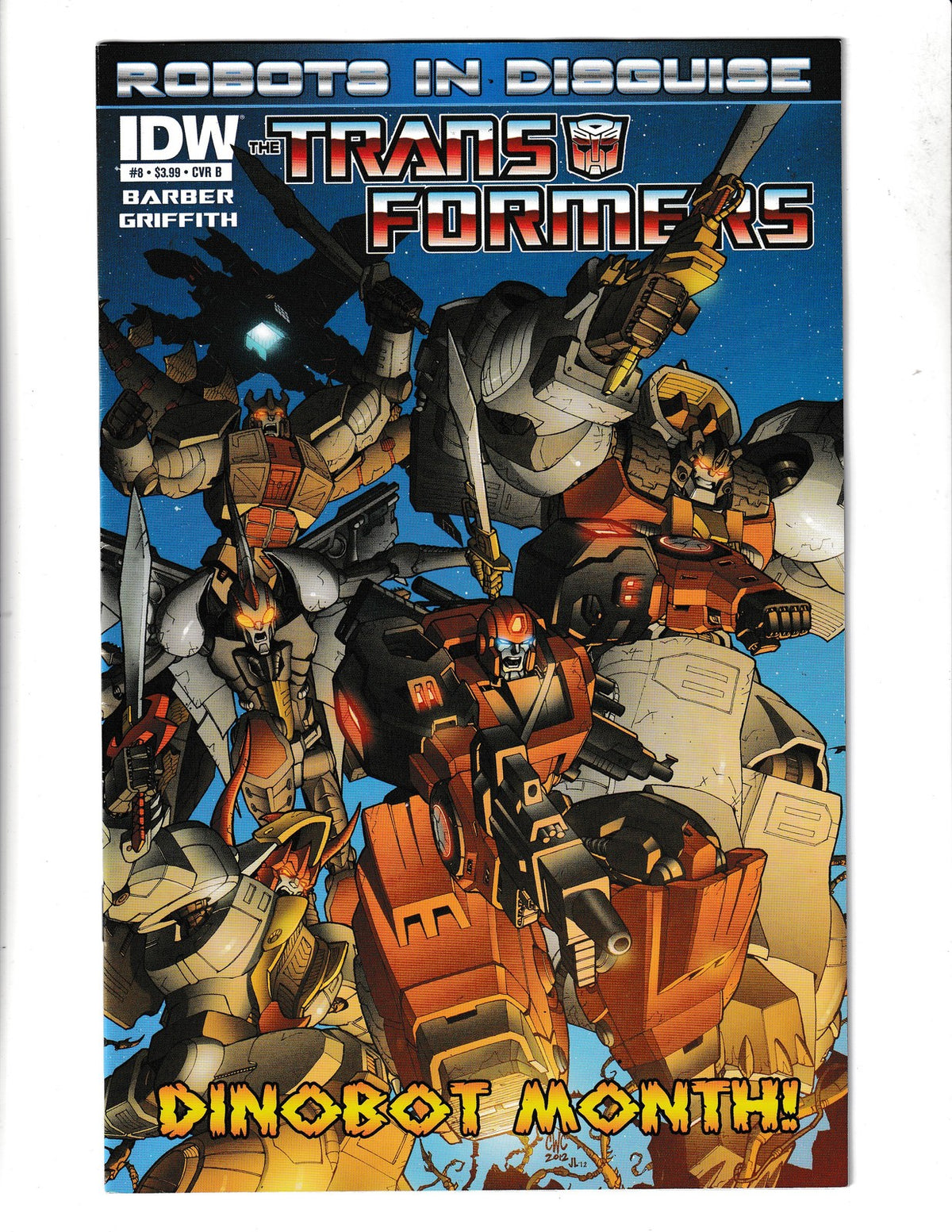 Transformers: Robots In Disguise #8b (2012) B Cover IDW Comics