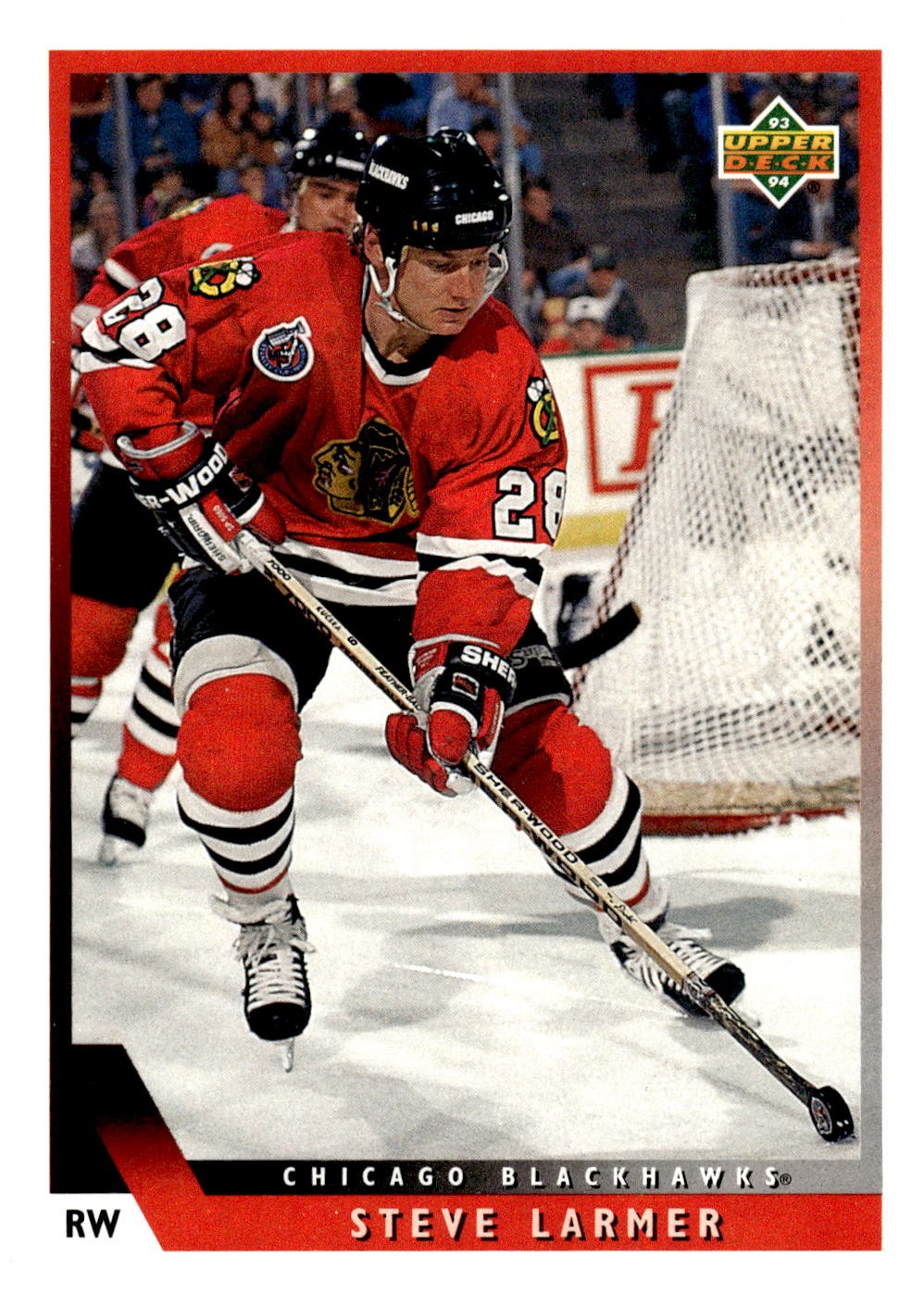 1993-94 Upper Deck #172 Steve Larmer Hockey Chicago Blackhawks
