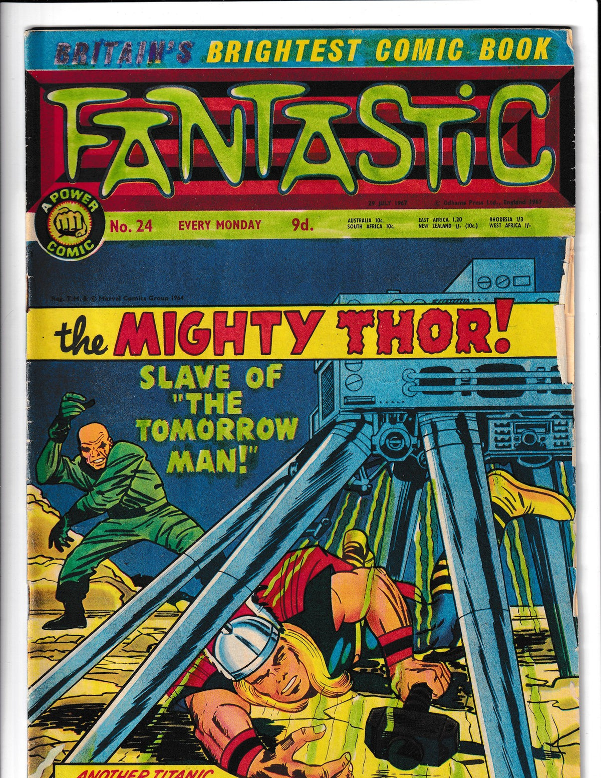 Britains's Fantastic Comic Book #24 (1967) Power Comics