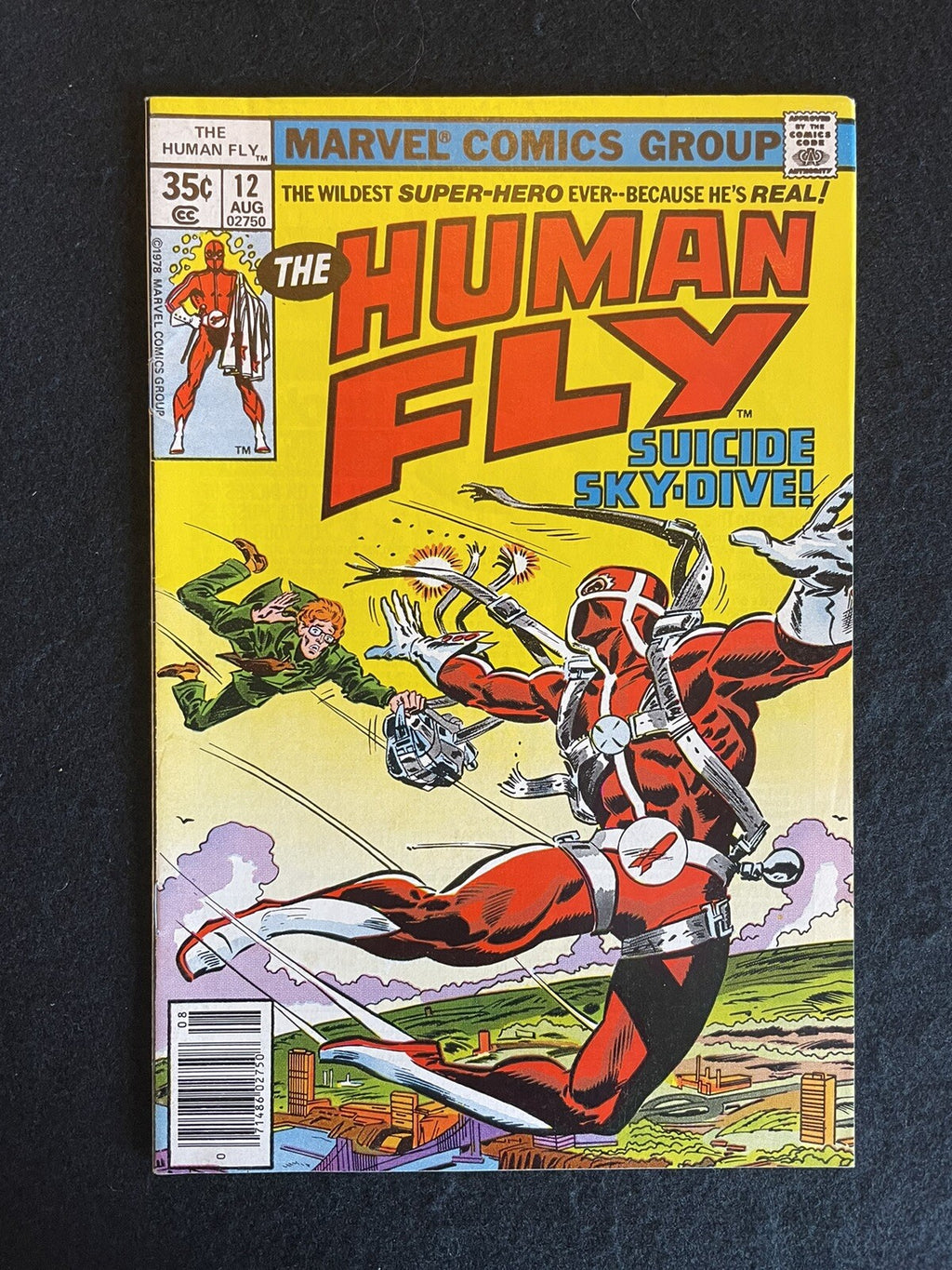 The Human Fly #12 (1978) "Suicide Sky-Dive!" -Newsstand - Marvel Comics