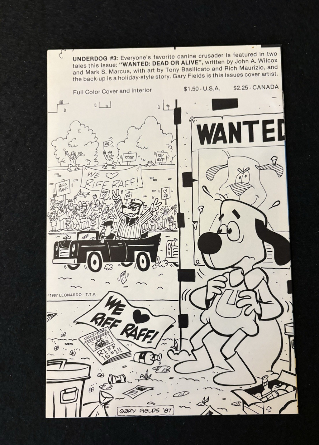 Underdog #1-2 (1987) Complete Series by Spotlight Comics