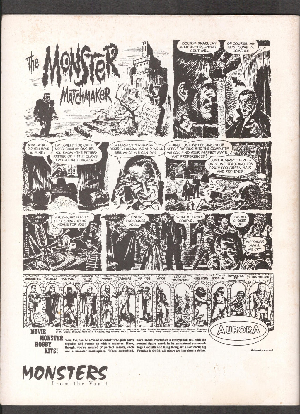 Monsters from the Vault #2 (1996) Greg Mank Arcade Press Comics