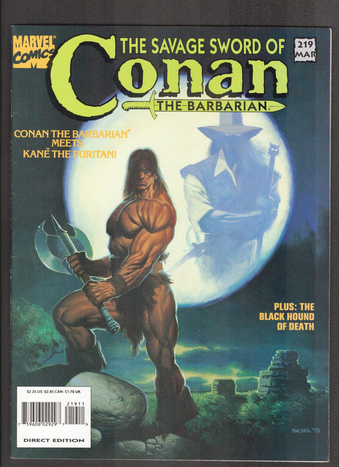 Savage Sword of Conan #219 (1994) Colin MacNeil Magazine Curtis Comics