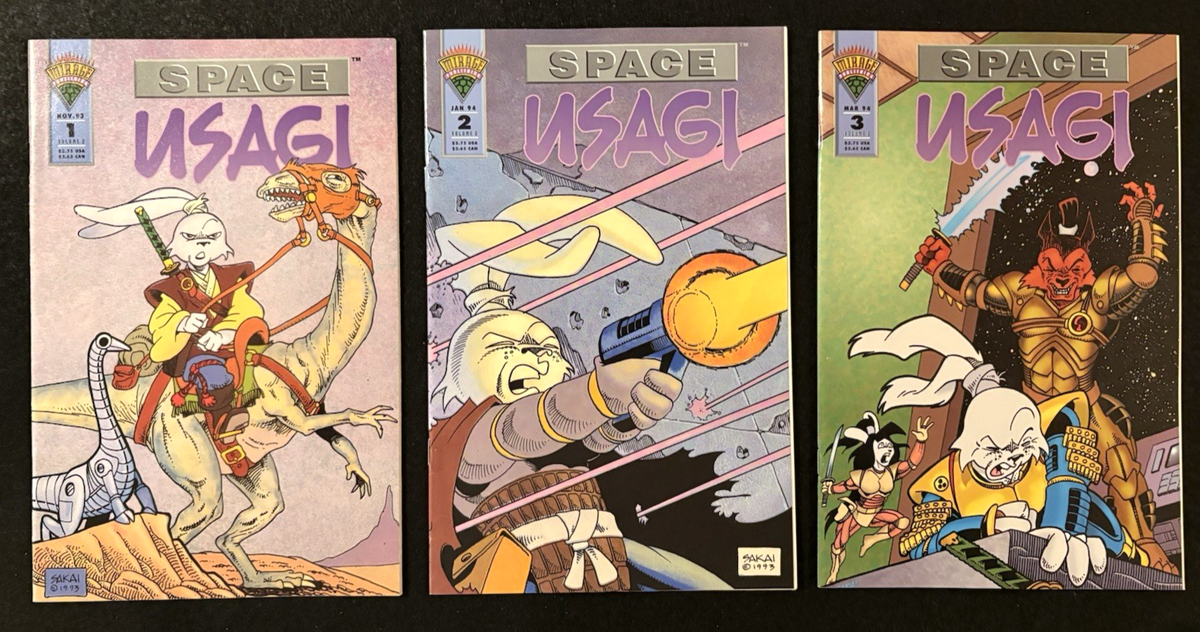 Space Usagi Complete Set #1-3 (1993-94) Mirage Comics