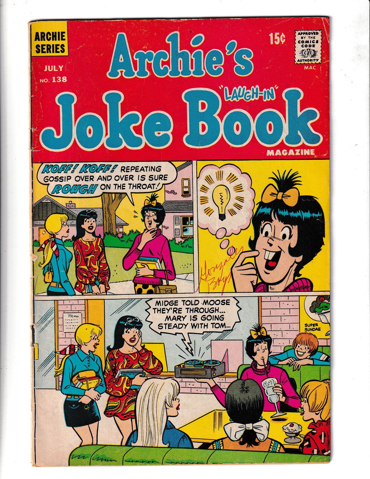Archie's Joke Book #138 (1969) Archie Comics