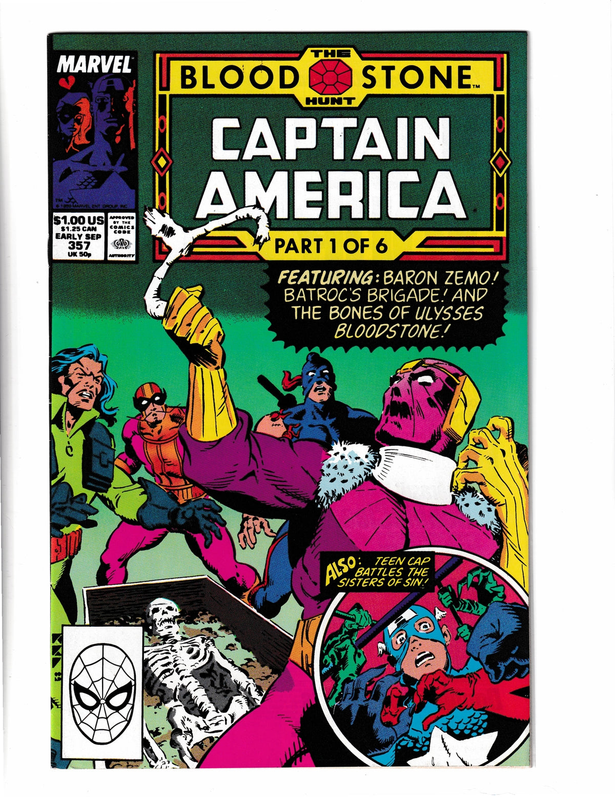 Captain America #357 (1989) HIGHER GRADE Marvel Comics