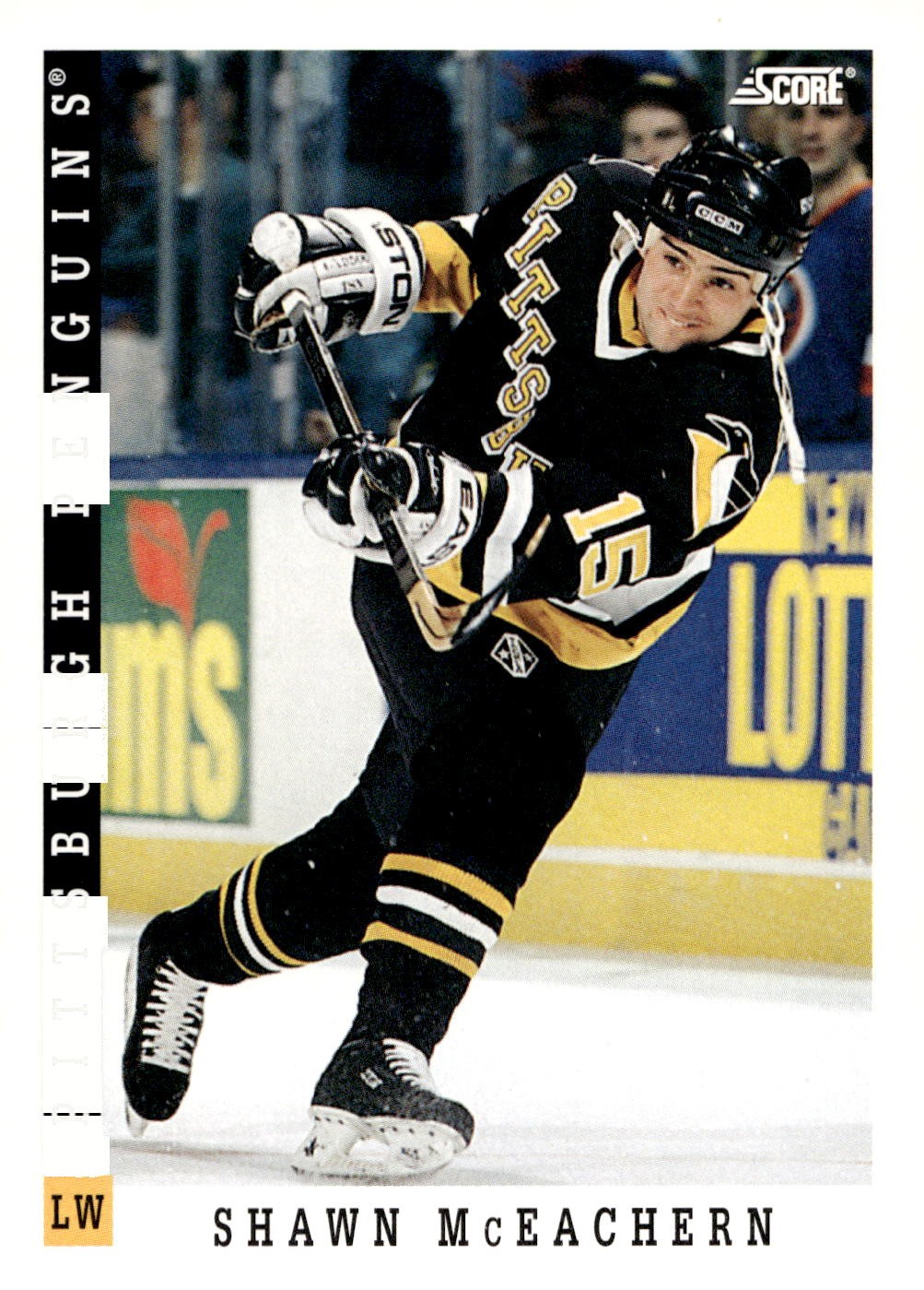 1993-94 Score #67 Shawn McEachern Hockey Pittsburgh Penguins